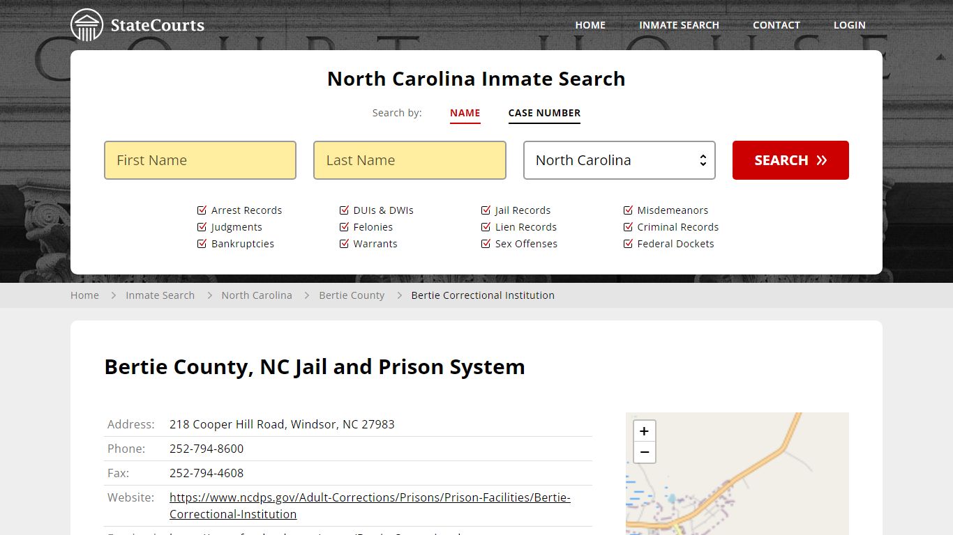 Bertie Correctional Institution Inmate Records Search, North Carolina ...